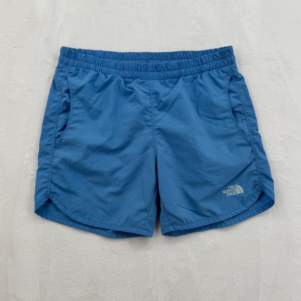 The North Face Athletic Shorts Girls XL Blue Excellent Mesh Lined Pockets
